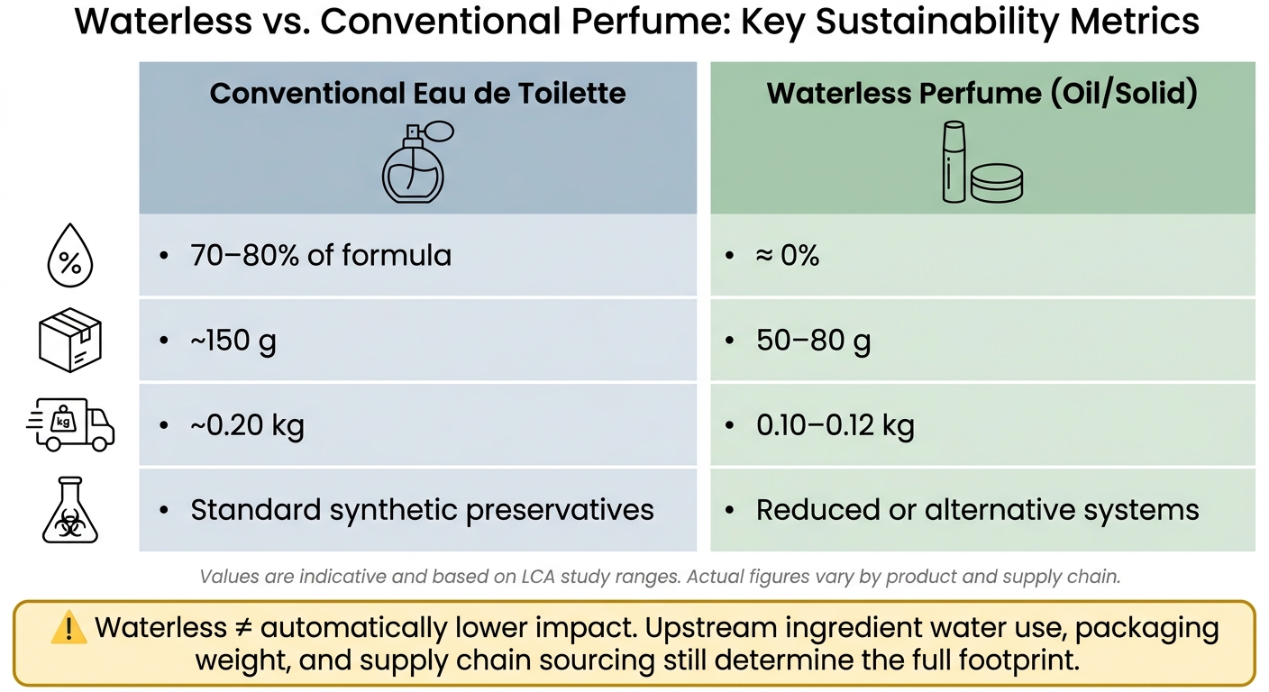 Waterless vs. Conventional Perfume: Sustainability Metrics Compared