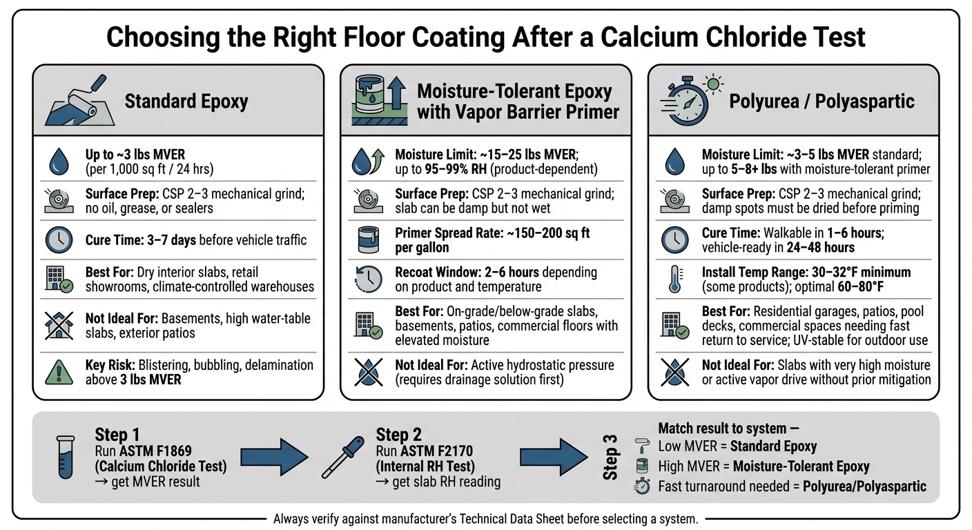 Epoxy Vs. Polyurea Floor Coatings: Moisture Tolerance Comparison Chart