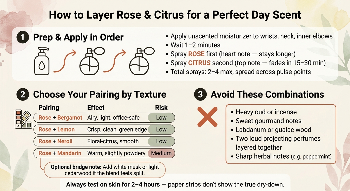 Rose Citrus Layering: Step-by-Step Day Scent Formula