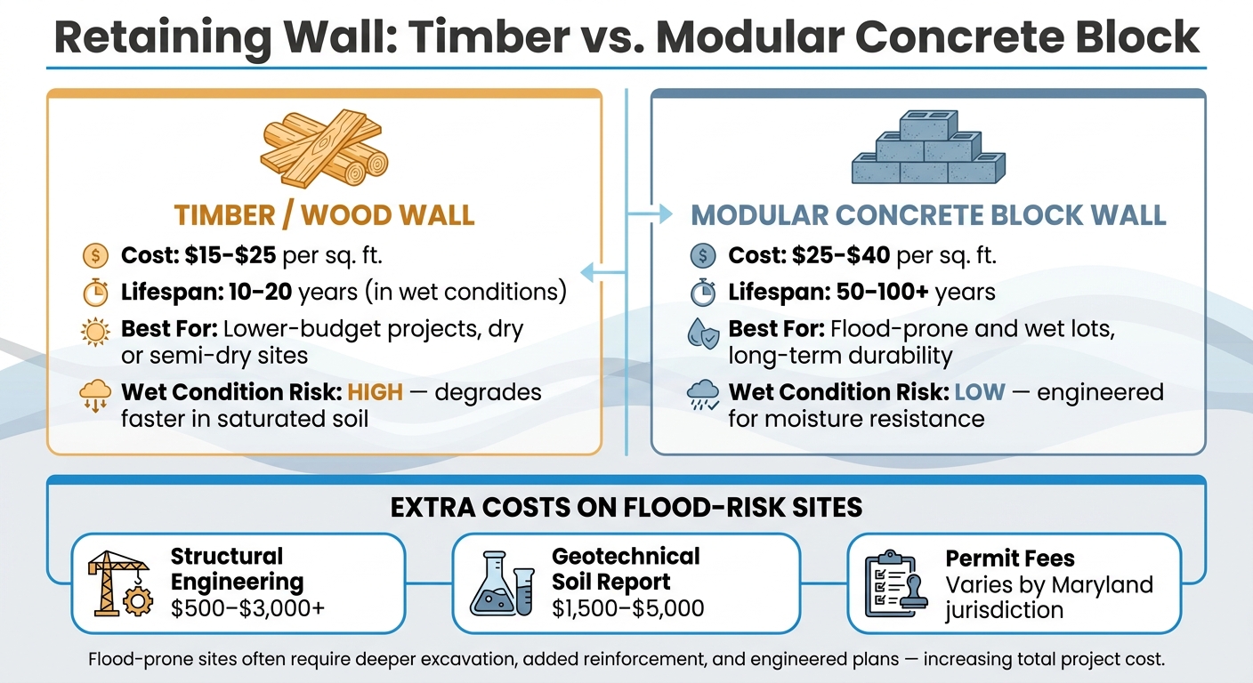 Retaining Wall Materials & Costs for Flood-Prone Properties