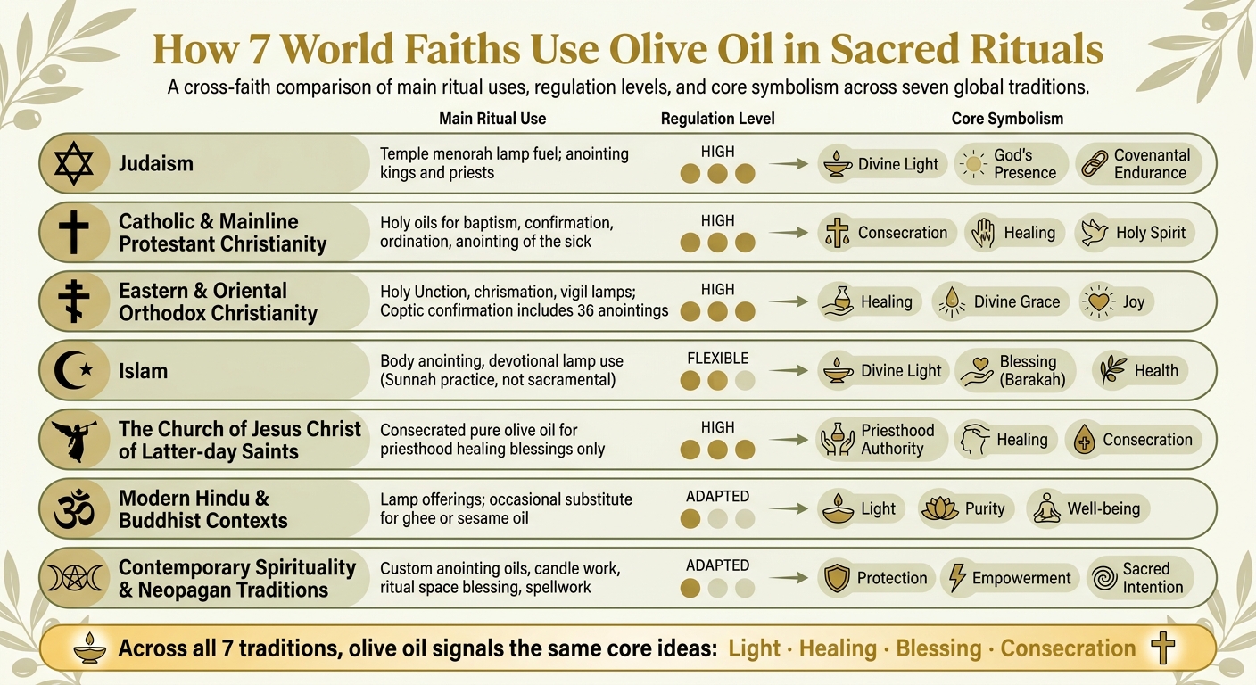 How 7 World Faiths Use Olive Oil in Sacred Rituals