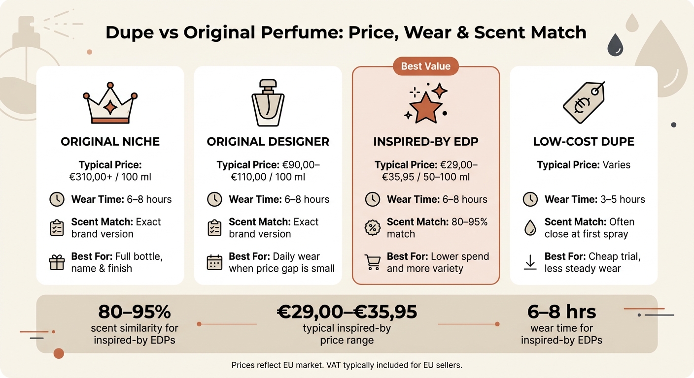 Dupe vs Original Perfume: Price, Wear & Scent Match Compared