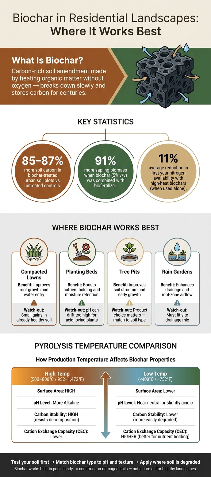 Biochar in Residential Landscapes: Where It Works Best