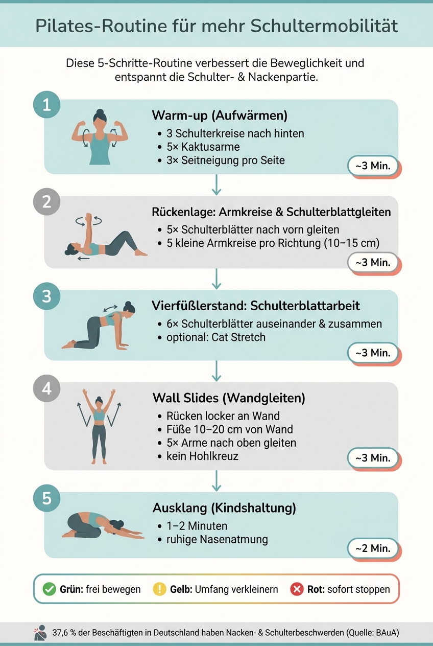 Pilates-Routine für mehr Schultermobilität: 5 Schritte in 10–15 Minuten