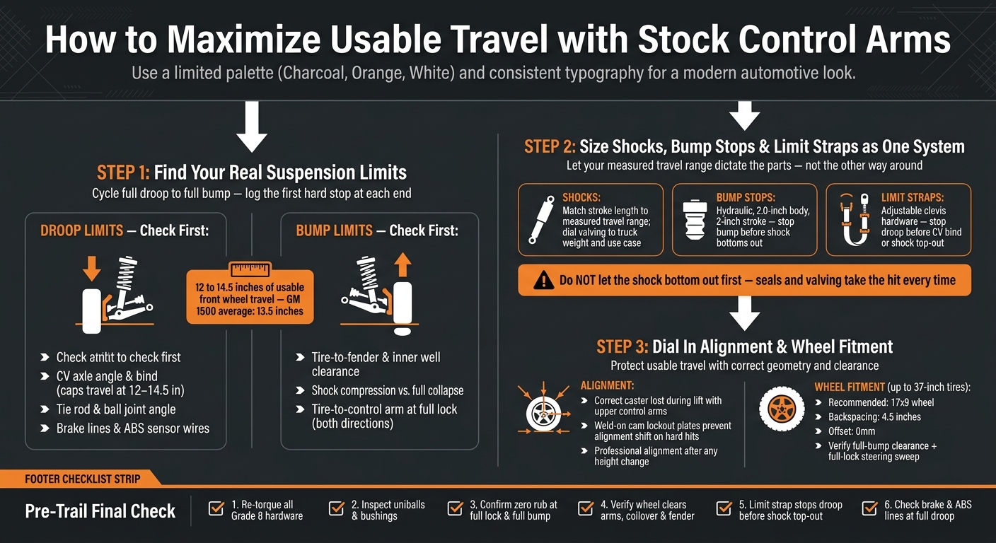 Stock IFS Suspension Setup: 3-Step Process for Maximum Usable Travel