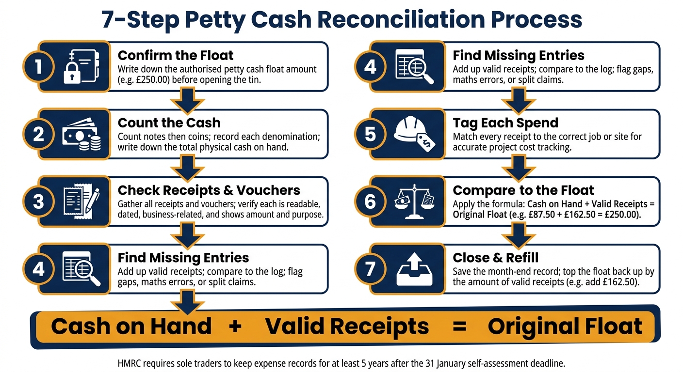 7-Step Petty Cash Reconciliation Process