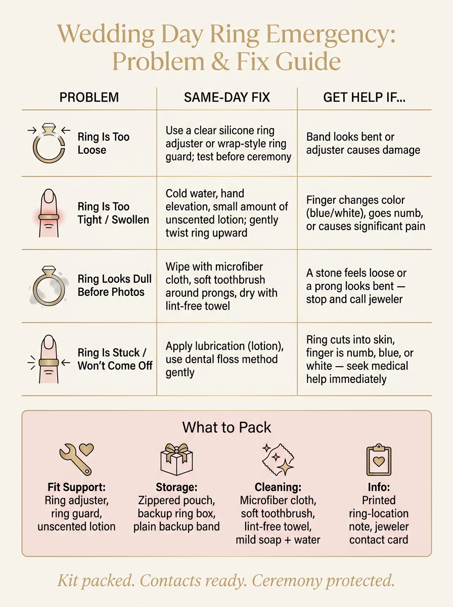 Wedding Day Ring Problems: Quick Fix Guide