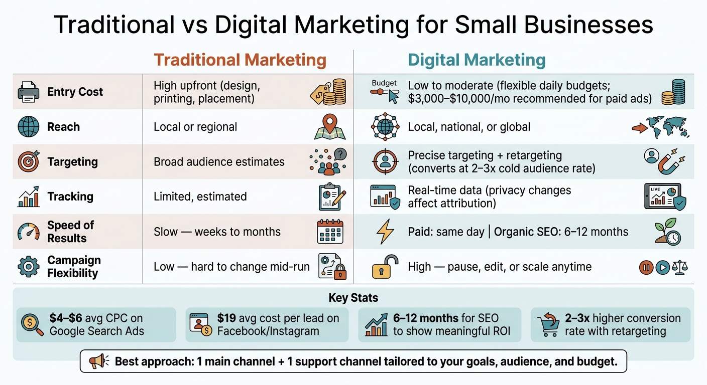 Traditional vs Digital Marketing: Side-by-Side Comparison for Small Businesses