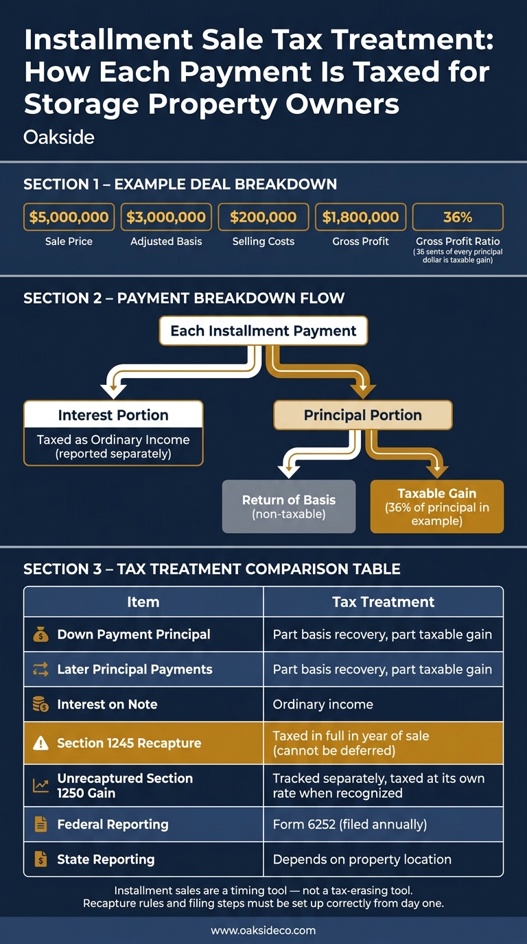 Installment Sale vs. Cash Sale: Tax Treatment for Storage Property Owners