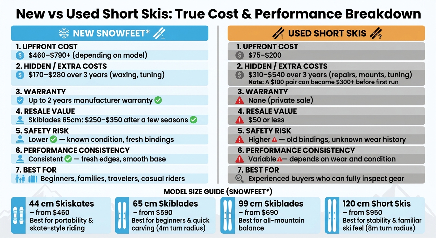 New vs Used Short Skis: True Cost & Performance Breakdown