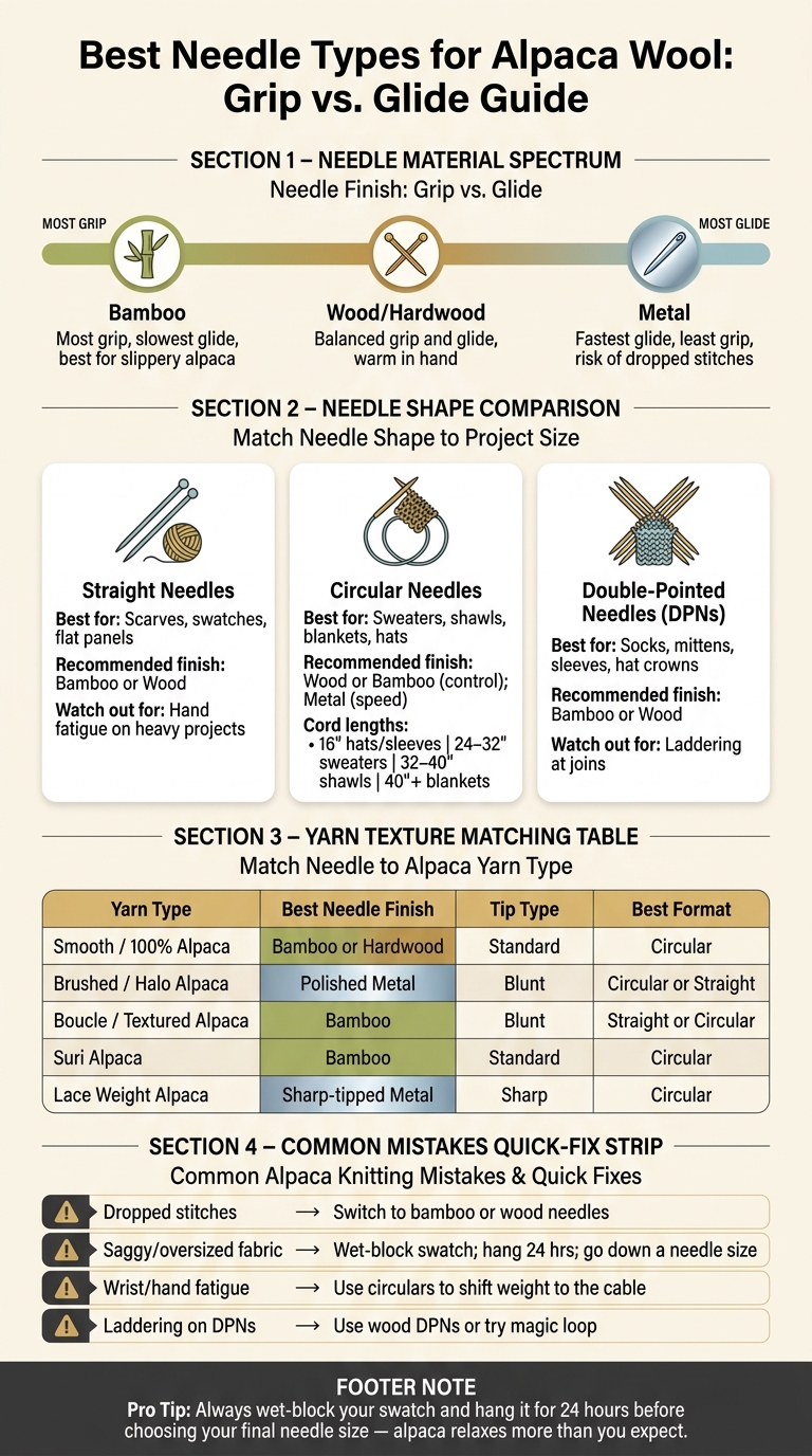 Best Needle Types for Alpaca Wool: Grip vs. Glide Guide