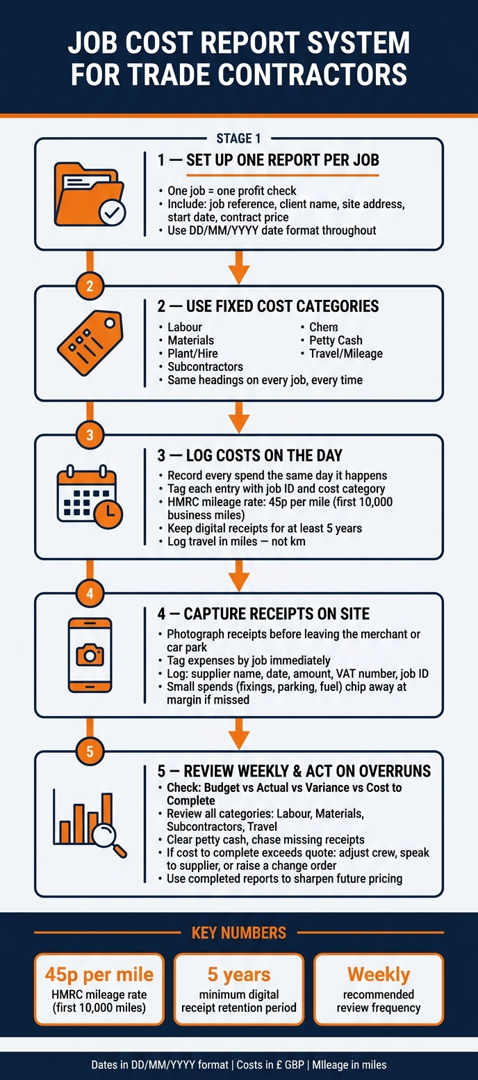 Job Cost Report System for Trade Contractors: Weekly Workflow