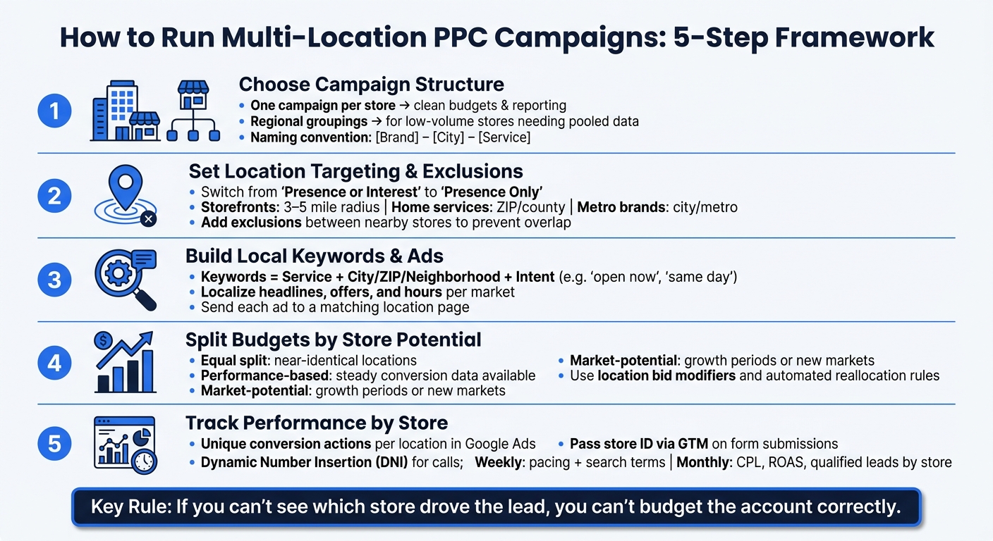 Multi-Location PPC Campaign Setup: 5-Step Framework