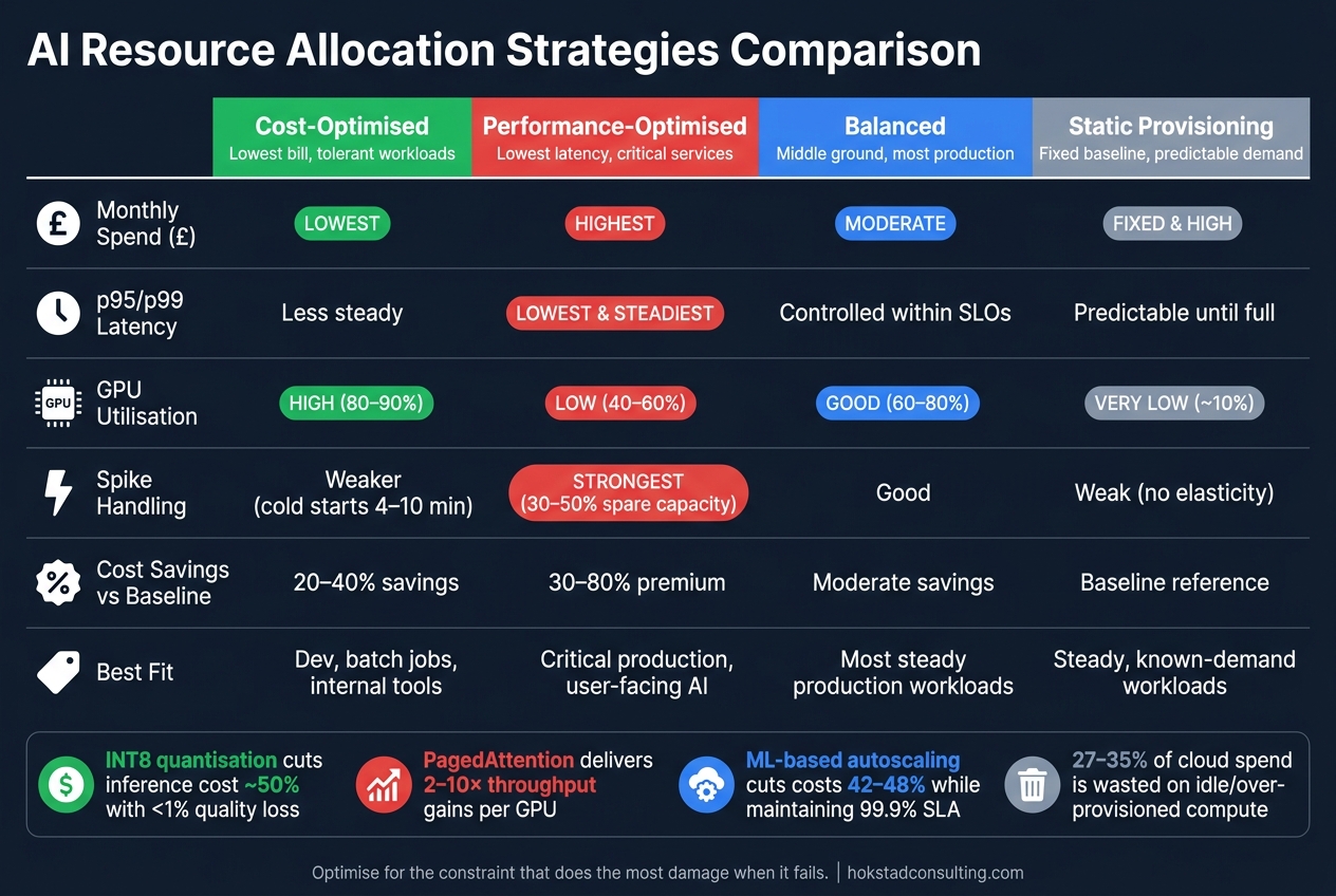 AI Resource Allocation Strategies: Cost vs. Performance Comparison