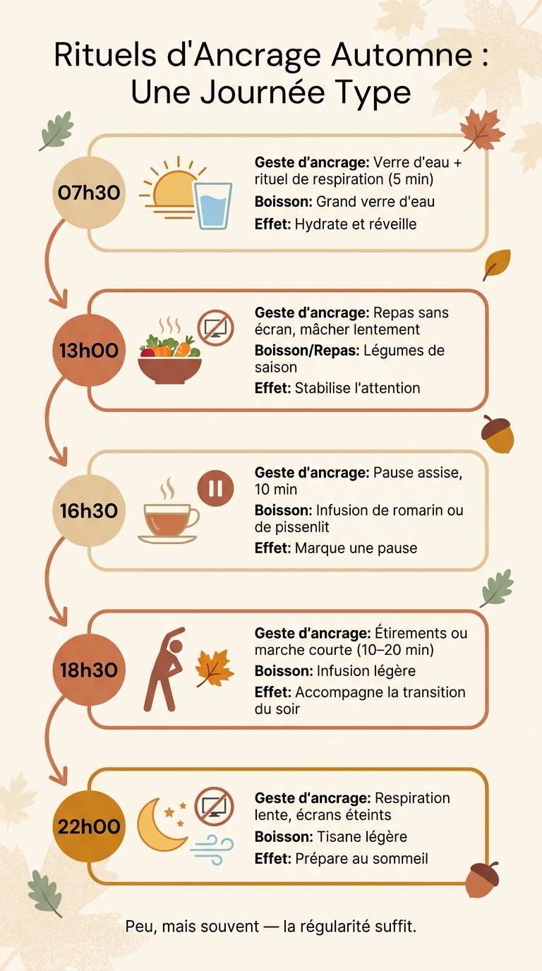 Rituels d'Ancrage Automne : Une Journée Type en 5 Étapes