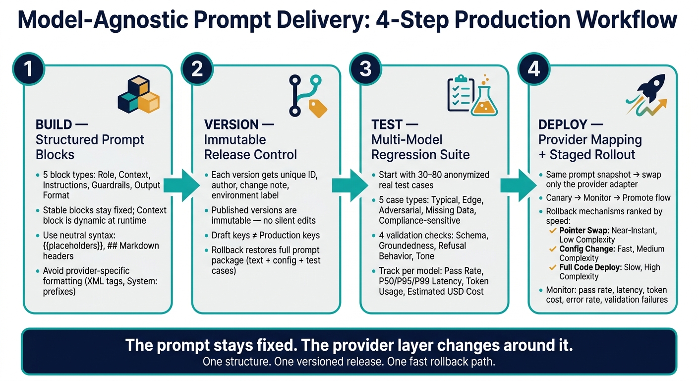 Model-Agnostic Prompt Delivery: 4-Step Production Workflow