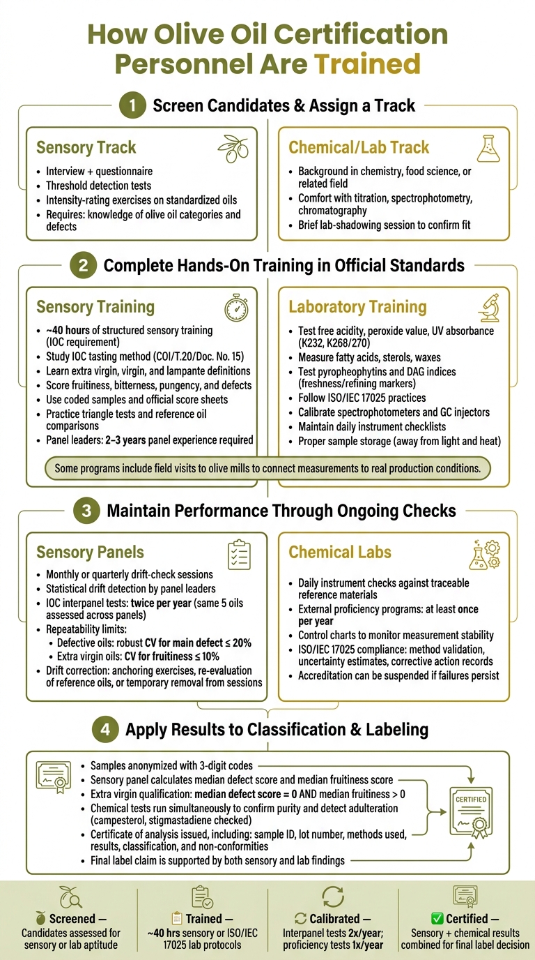 Olive Oil Certification Training: 4-Step Process for Sensory & Lab Personnel