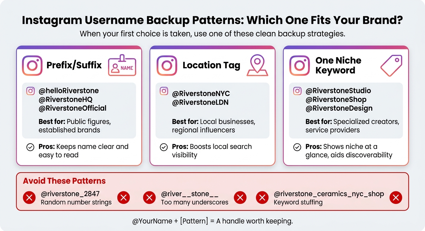 Instagram Username Backup Patterns: Which One Fits Your Brand?