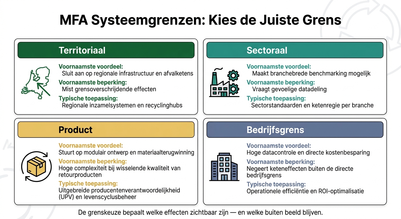 MFA Systeemgrenzen Vergeleken: Kies de Juiste Grens voor Circulaire Analyse