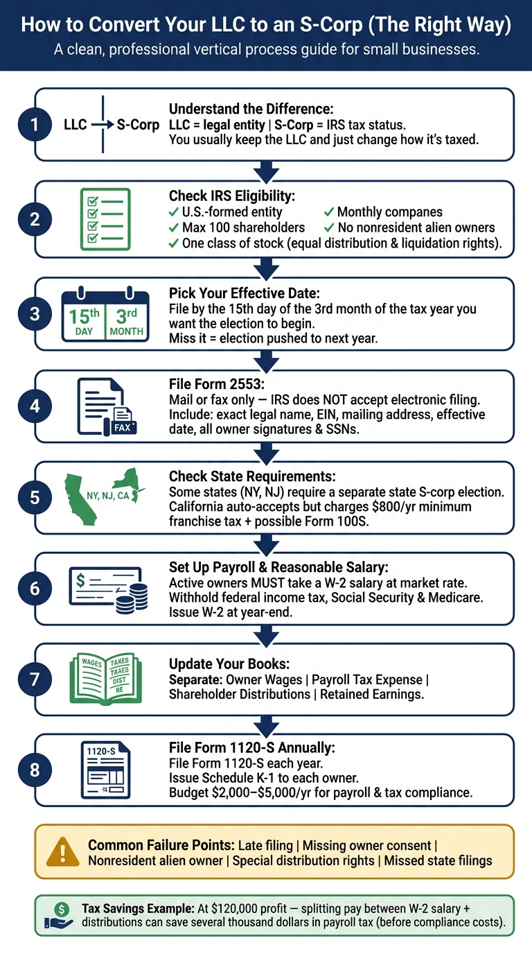 How to Convert Your LLC to S-Corp: Step-by-Step Process