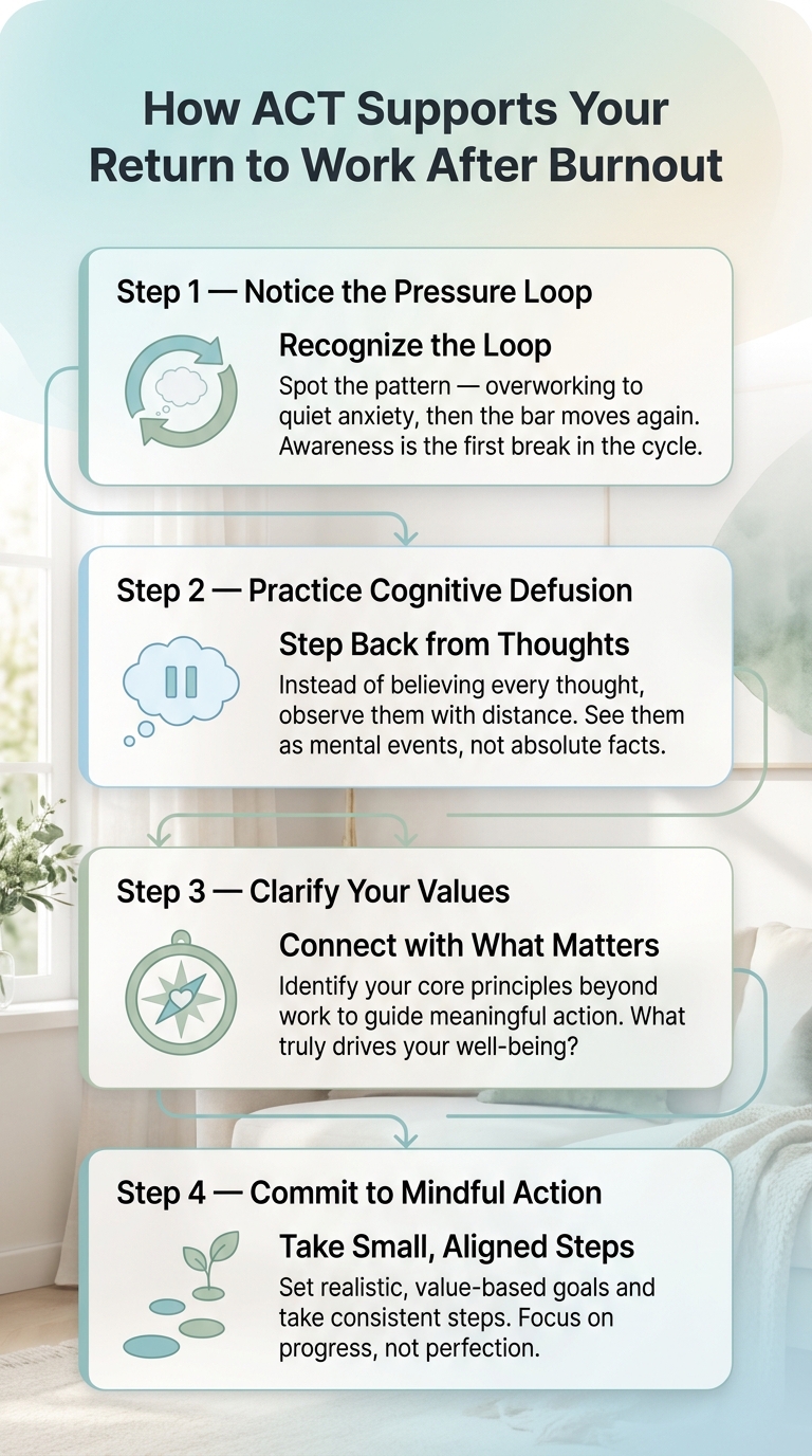 ACT for Burnout Recovery: 4 Steps to Return to Work