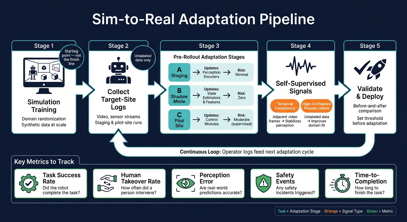 Sim-to-Real Adaptation Pipeline: From Simulation to Field Deployment