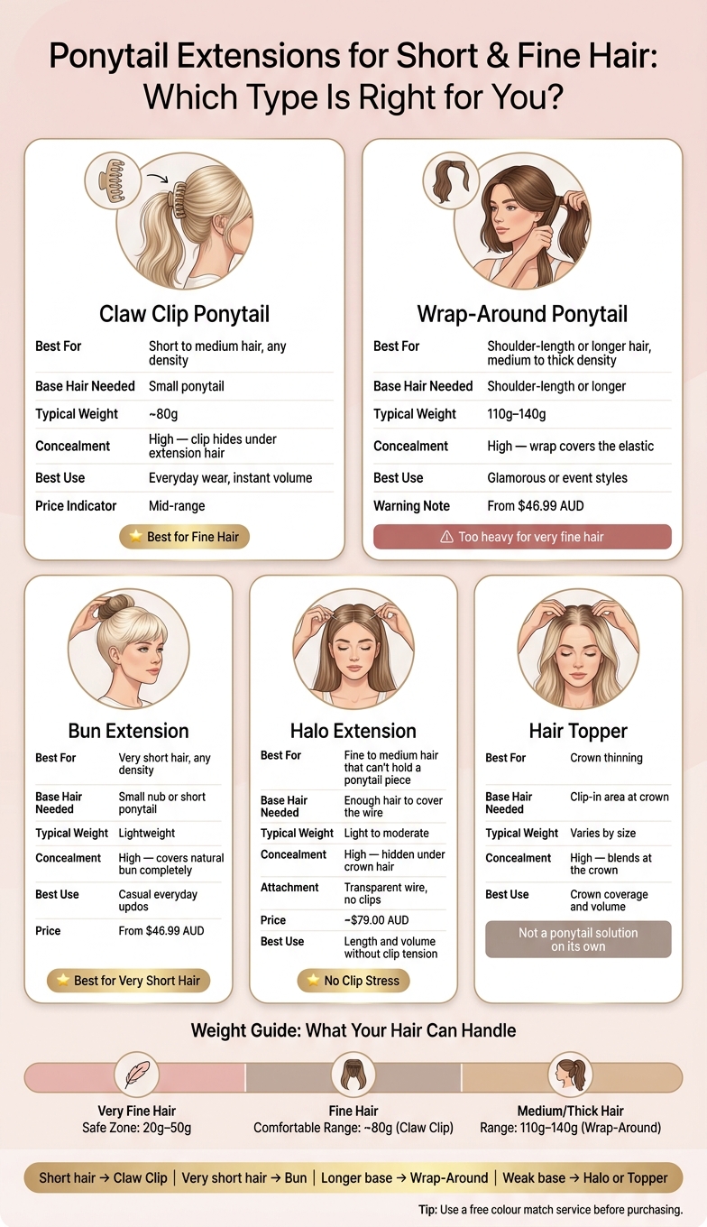 Ponytail Extensions for Short & Fine Hair: Which Type Is Right for You?