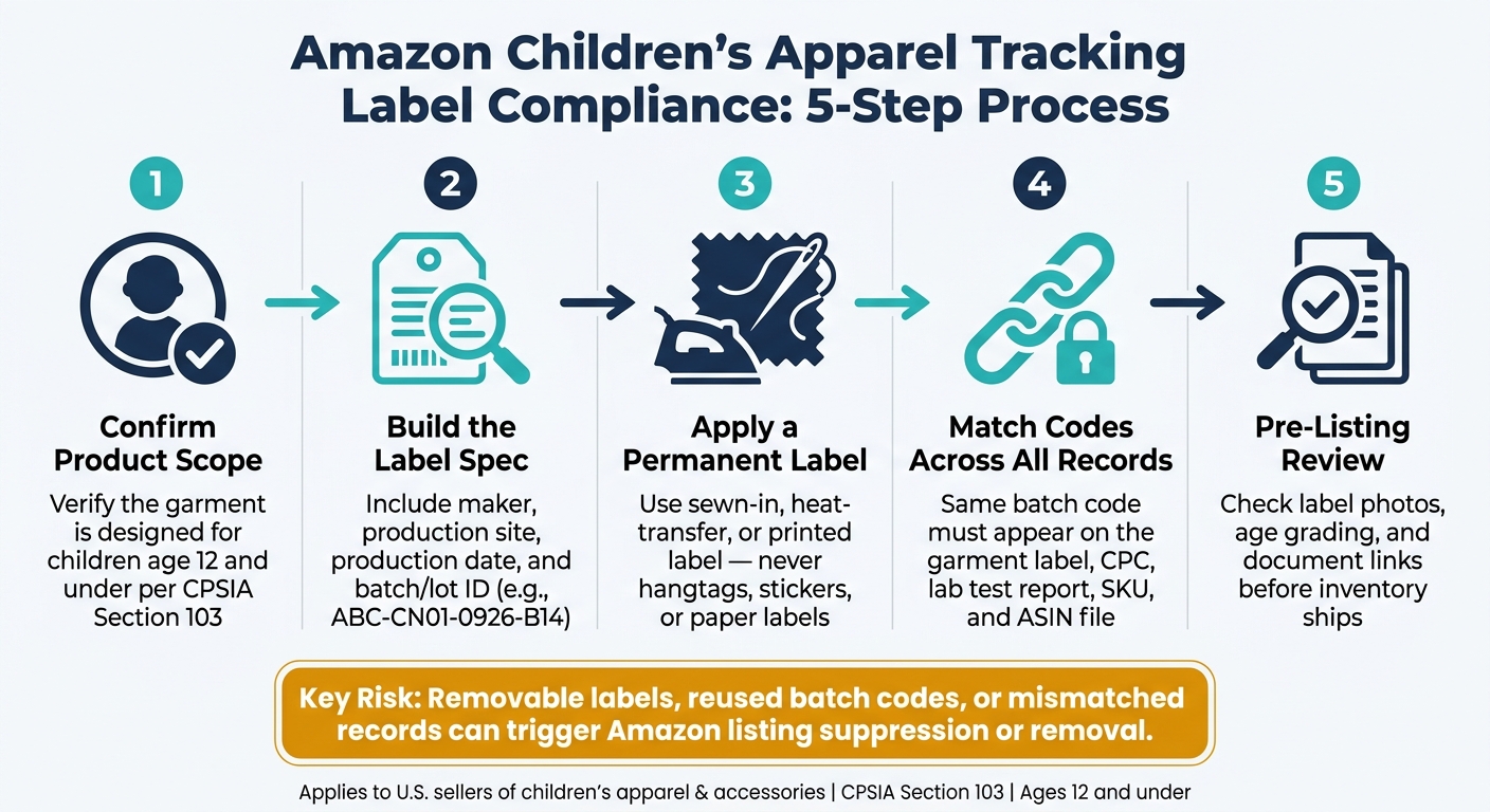 Amazon Children's Apparel Tracking Label Compliance: 5-Step Process
