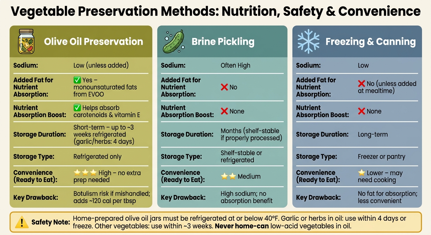 Olive Oil vs. Brine Pickling vs. Freezing: Which Preservation Method Wins?