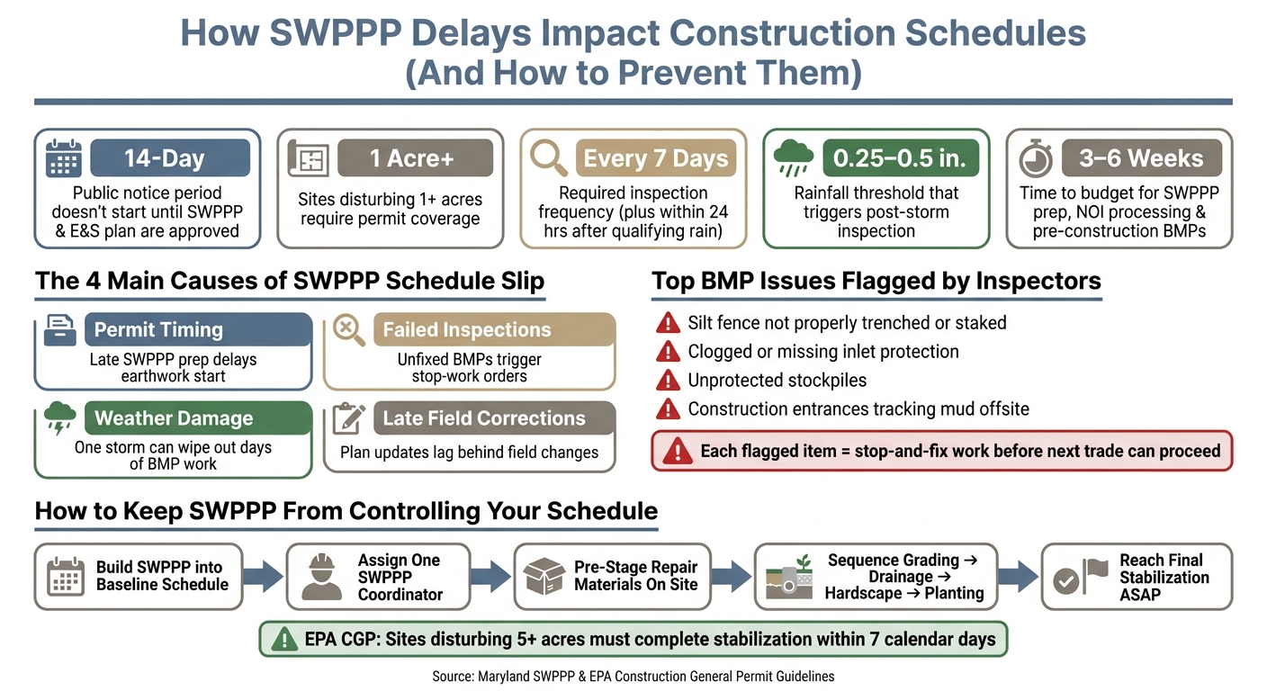 SWPPP Delay Points & Schedule Protection: A Construction Site Workflow