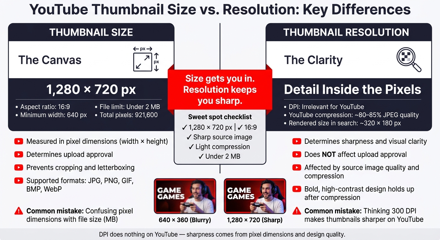 YouTube Thumbnail Size vs. Resolution: Key Differences at a Glance