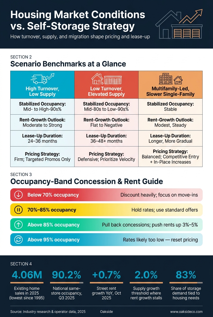 Housing Market Conditions vs. Self-Storage Strategy: Key Metrics & Scenarios