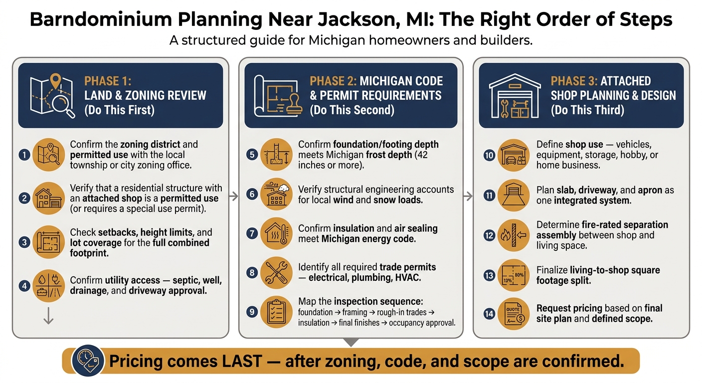 Barndominium Planning Near Jackson MI: Step-by-Step Checklist