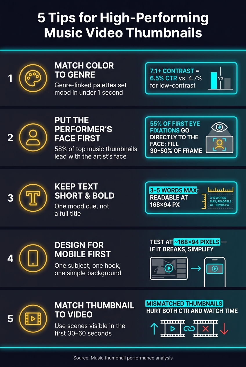 Music Video Thumbnail Best Practices: 5 Tips at a Glance