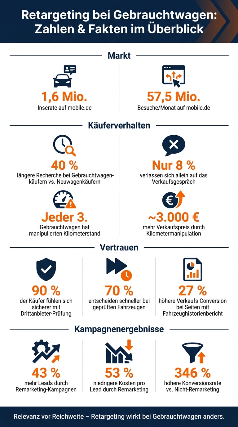 Retargeting bei Gebrauchtwagen: Zahlen & Fakten im Überblick