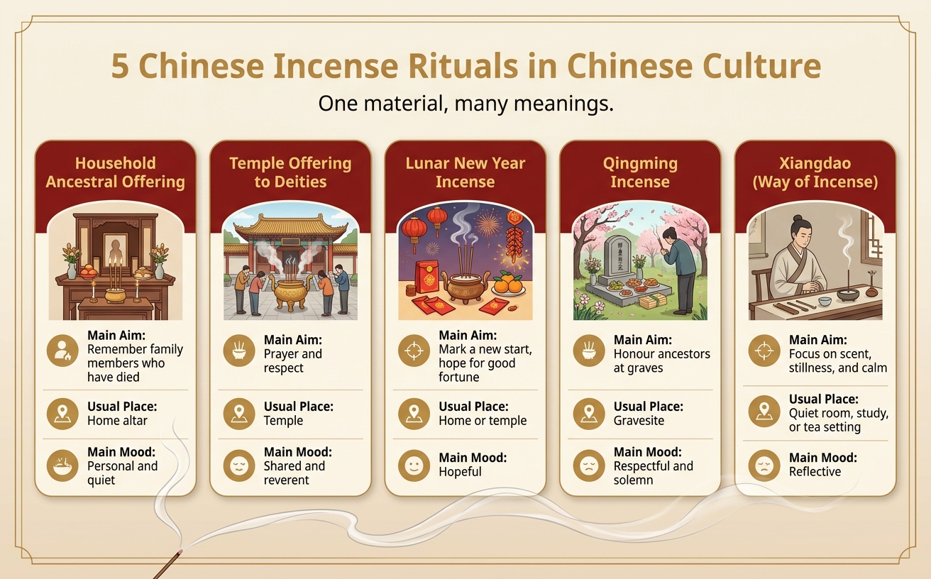 5 Chinese Incense Rituals: Purpose, Place & Mood