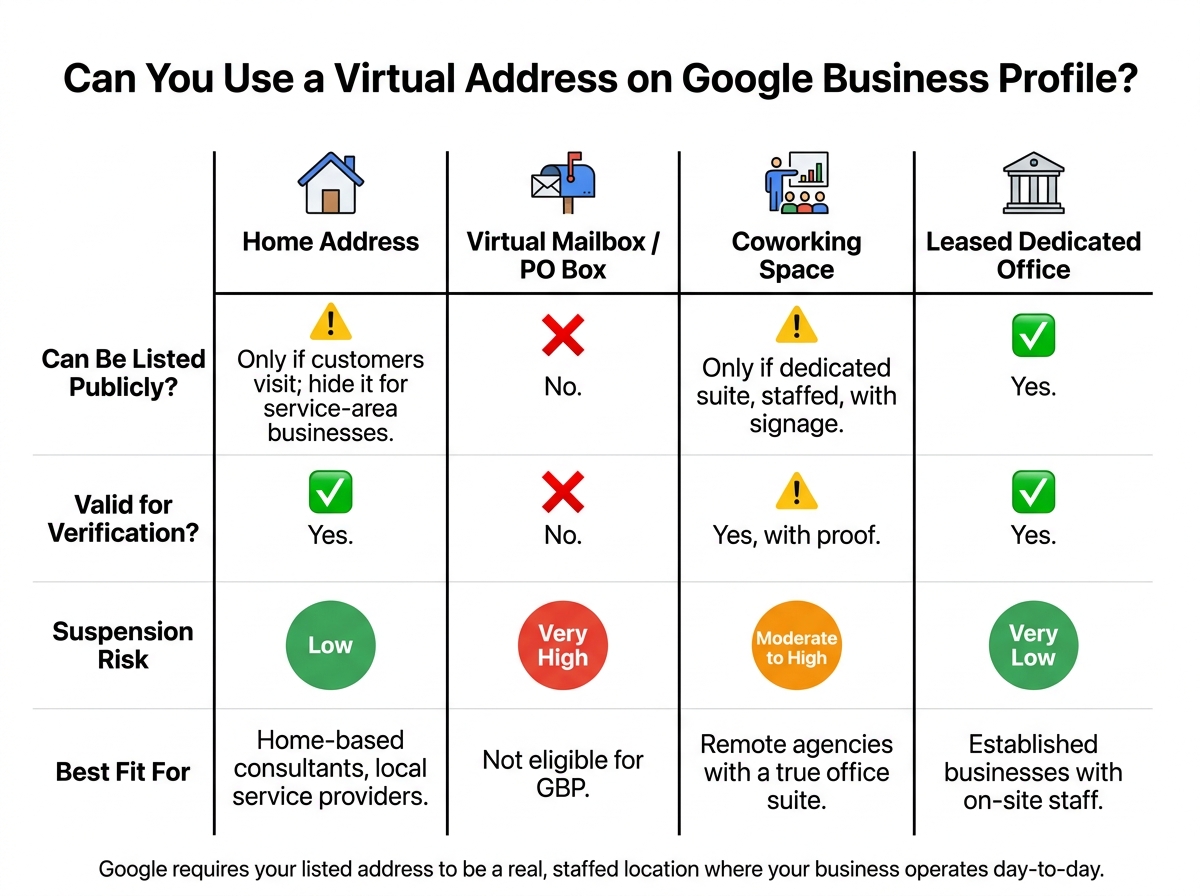 Virtual Address Types for Google Business Profile: Eligibility & Risk