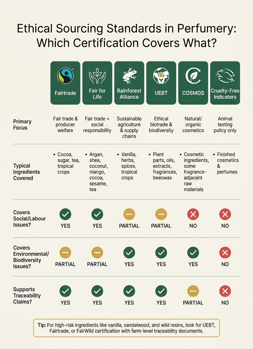 Ethical Sourcing Standards in Perfumery: Which Certification Covers What?