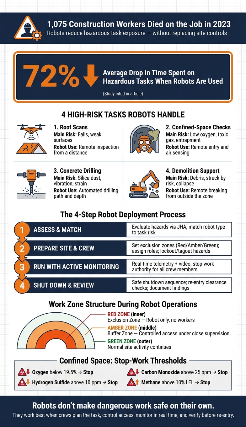 How Robots Handle High-Risk Construction Tasks: 4-Step Safety Process