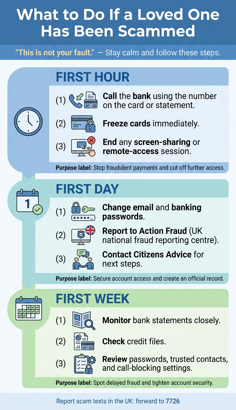 What to Do If a Loved One Has Been Scammed: Step-by-Step Action Plan
