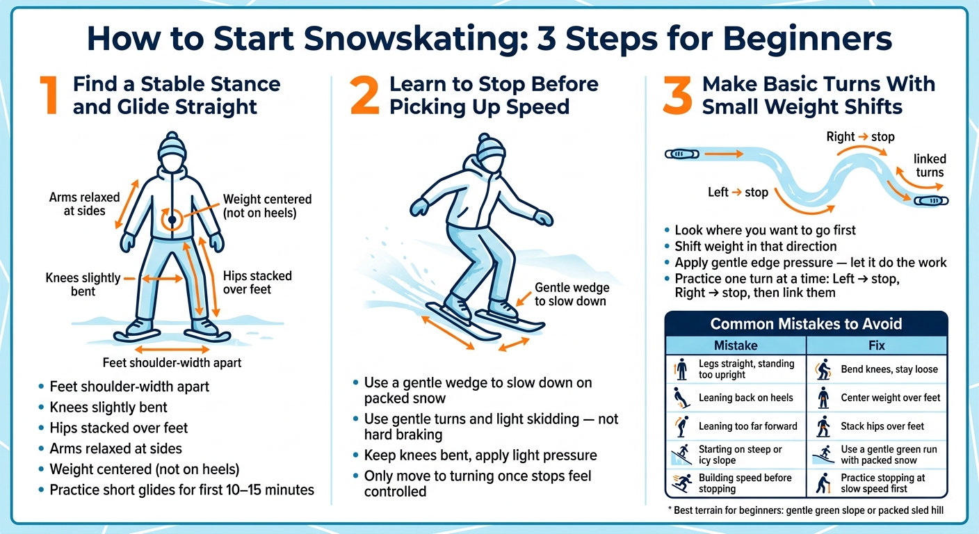 How to Start Snowskating: Beginner Steps & Key Tips