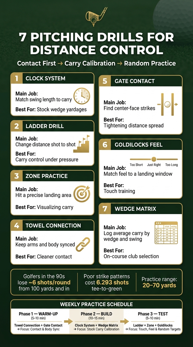 7 Pitching Drills for Distance Control: Quick Reference Guide