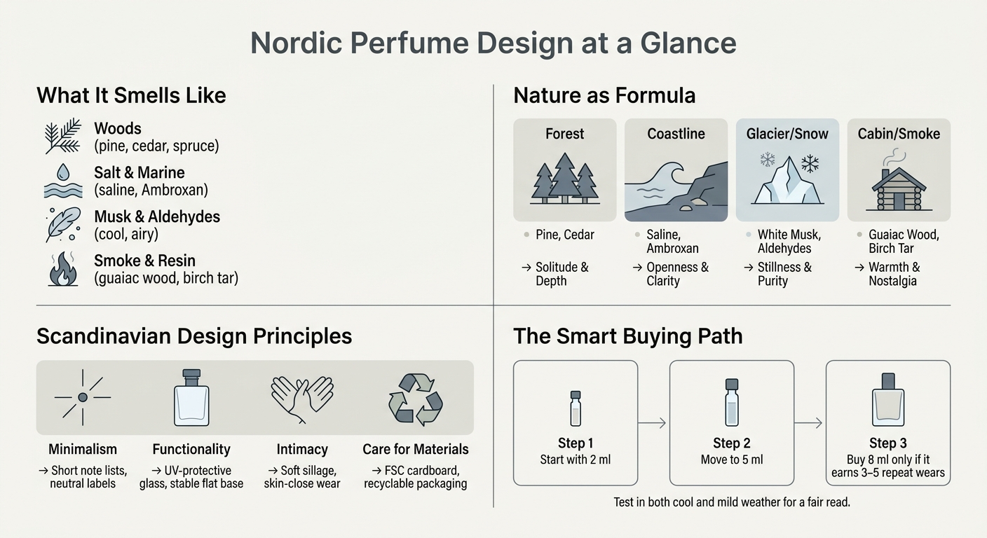 Nordic Perfume Design: Landscapes, Notes & Moods at a Glance