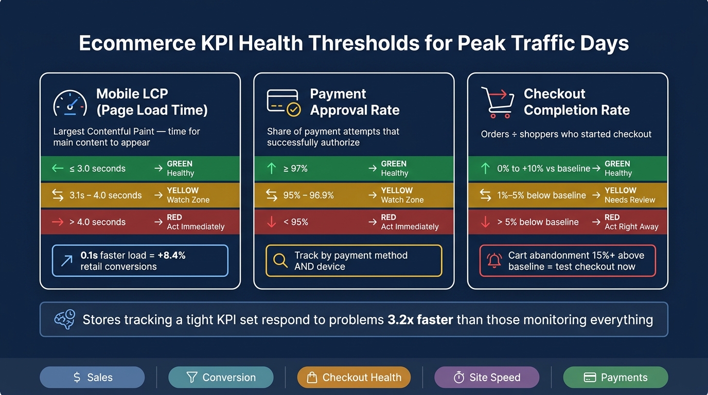 Ecommerce KPI Thresholds for High-Traffic Days