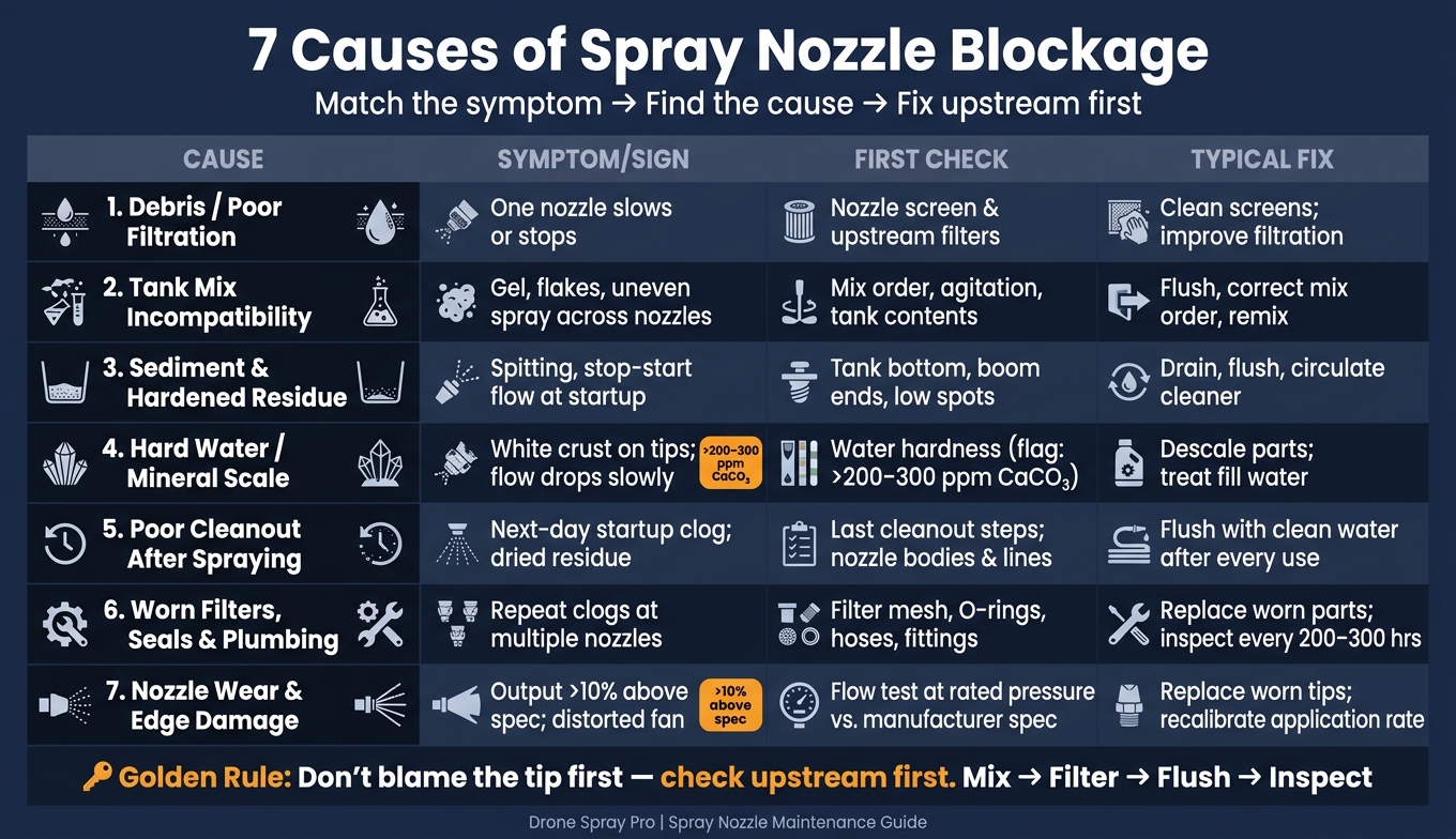 7 Causes of Spray Nozzle Blockage: Symptoms, Checks & Fixes