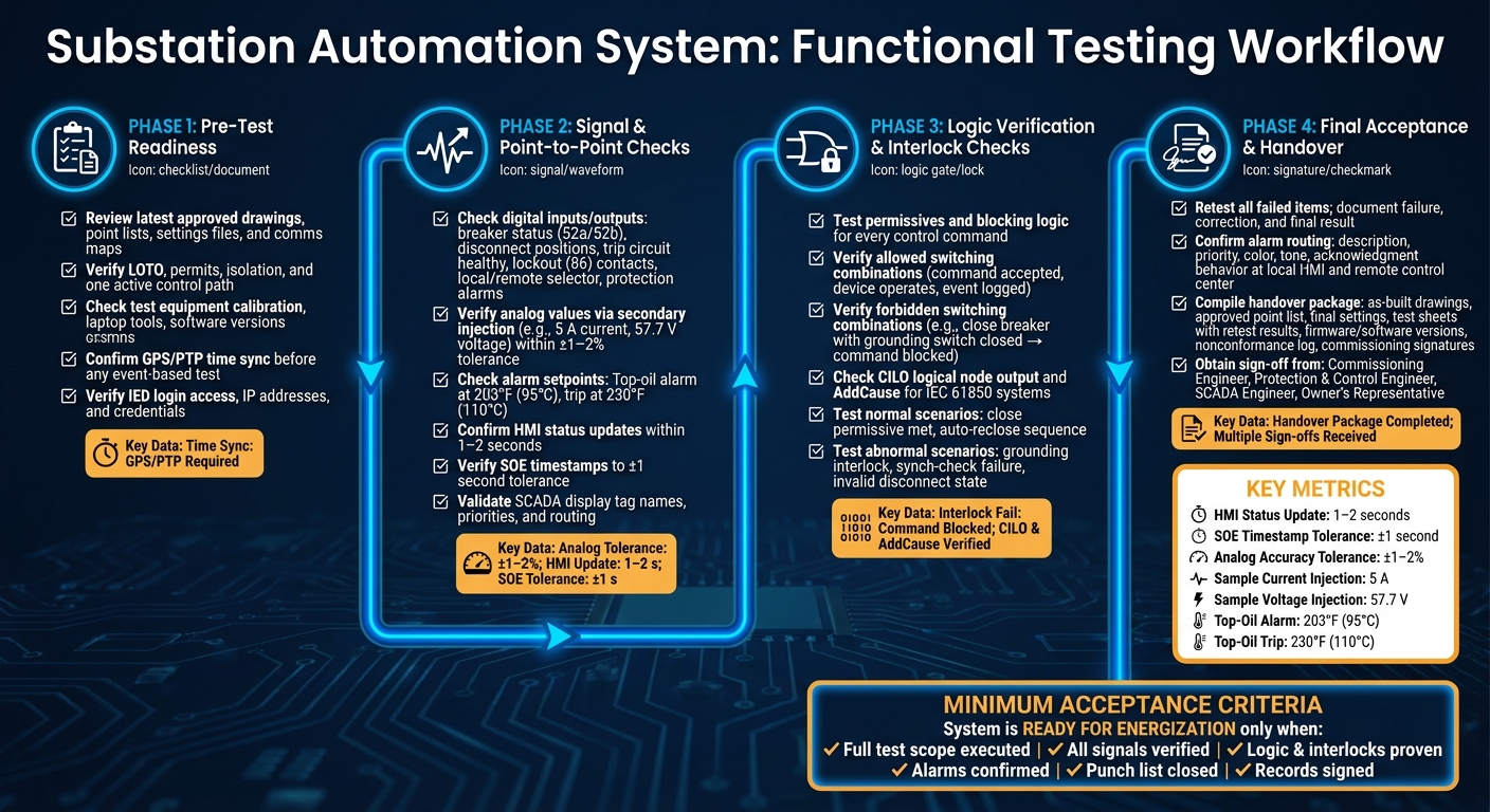Substation Automation System Functional Testing Process