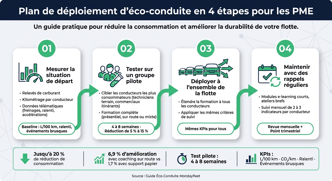 Plan d'Éco-Conduite en 4 Étapes pour Flottes d'Entreprise