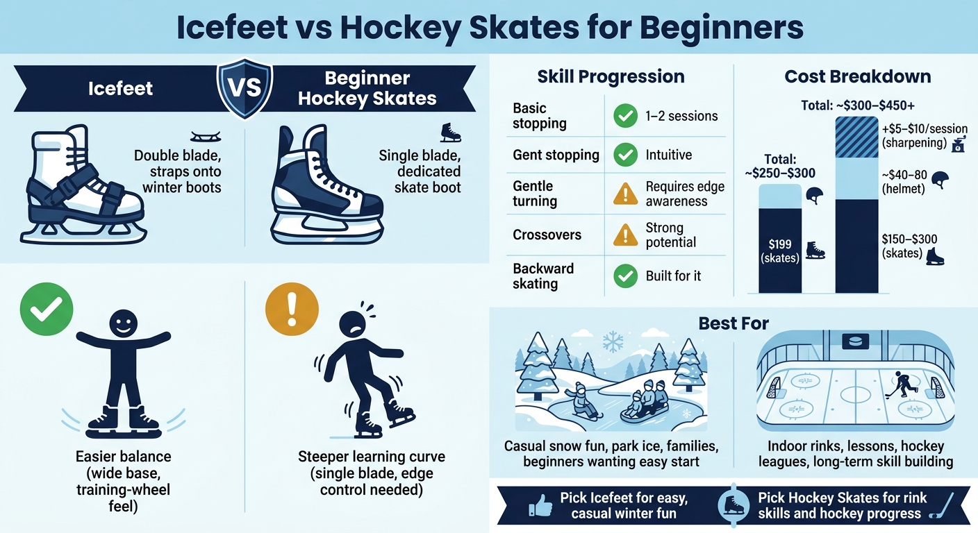 Icefeet vs Hockey Skates: Beginner's Visual Comparison Guide