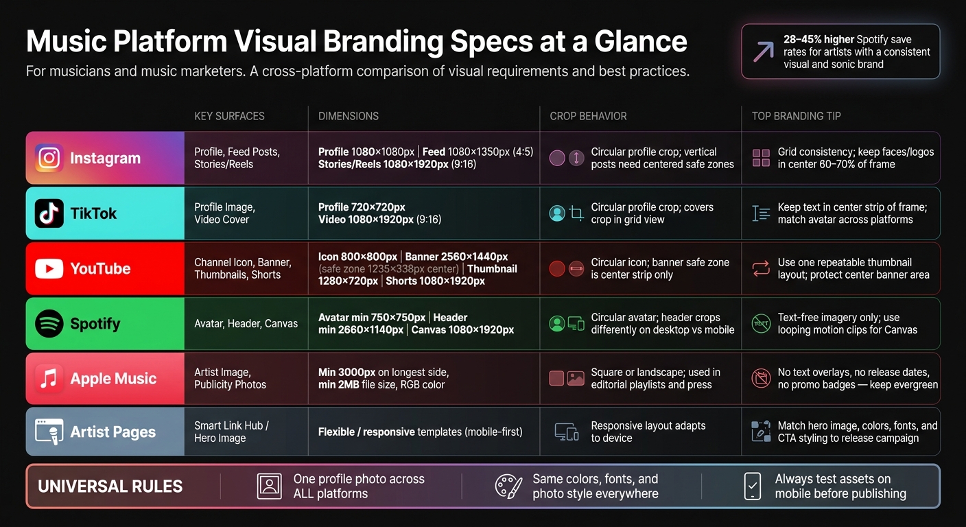 Music Platform Visual Branding Specs: The Complete Comparison Guide