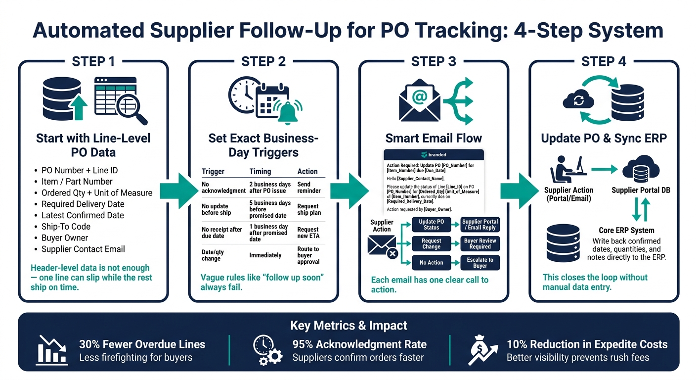 Automated PO Follow-Up Workflow: 4-Step System for Supplier Tracking